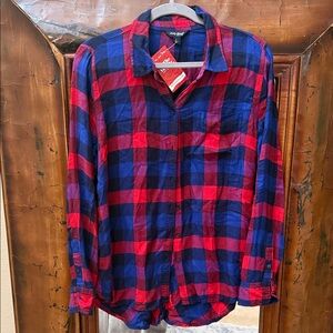 Red and Blue Plaid Shirt Lucky Brand